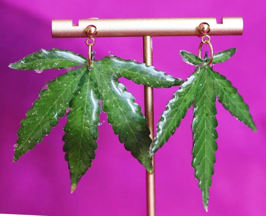 Aretes De Hoja - Canna Leaf Earrings Ranchera Familia