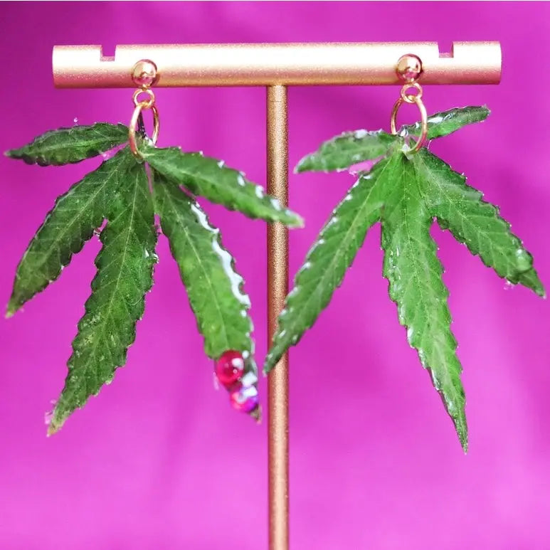 Aretes De Hoja - Canna Leaf Earrings Ranchera Familia