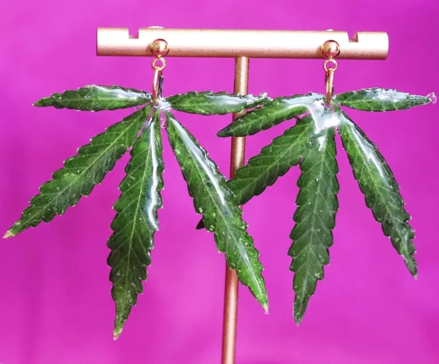 Aretes De Hoja - Canna Leaf Earrings Ranchera Familia