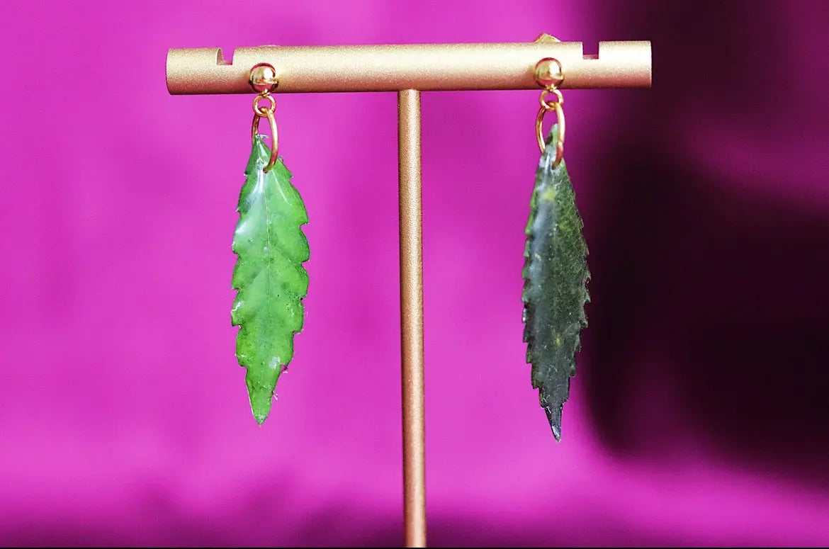 Aretes De Hoja - Canna Leaf Earrings Ranchera Familia
