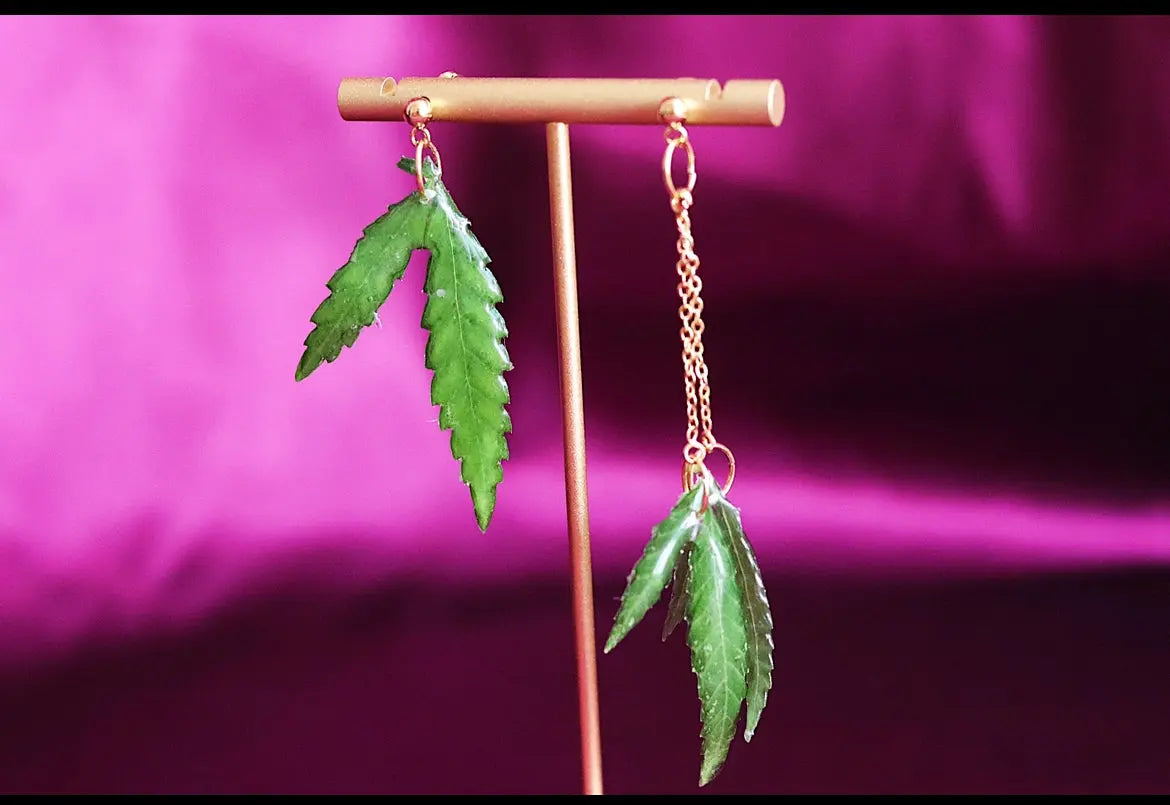 Aretes De Hoja - Canna Leaf Earrings Ranchera Familia
