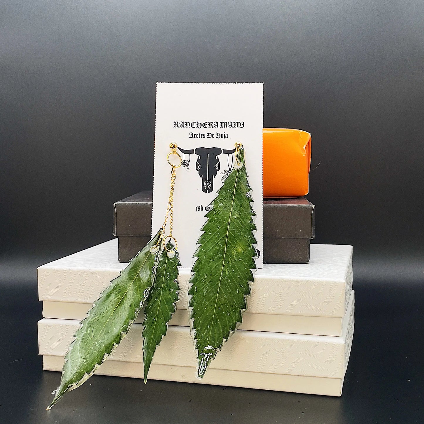 Aretes De Hoja - Canna Leaf Earrings(First Release is Sold Out) Ranchera Familia
