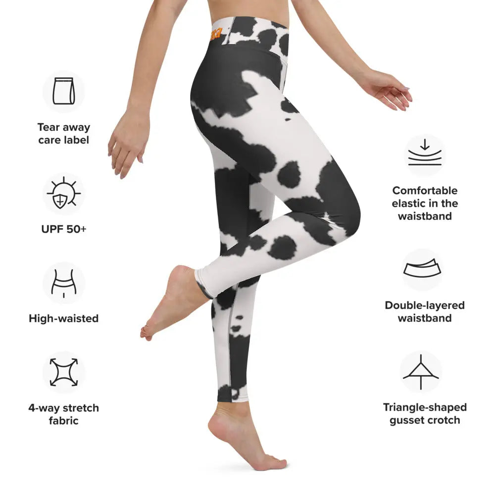 Ranchera Bow Chicka Cow Wow Active Wear Women's Yoga Leggings Ranchera Familia