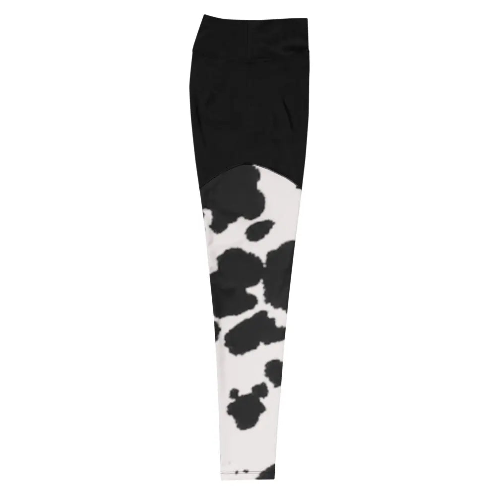 Ranchera Bow Chicka Cow Wow Women's Active Wear Sports Leggings Ranchera Familia