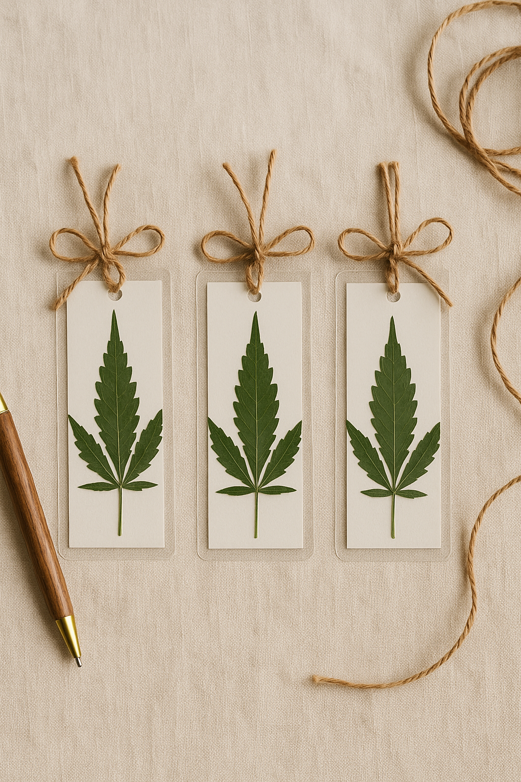 DIY-Hemp-Leaf-Bookmarks Ranchera Familia