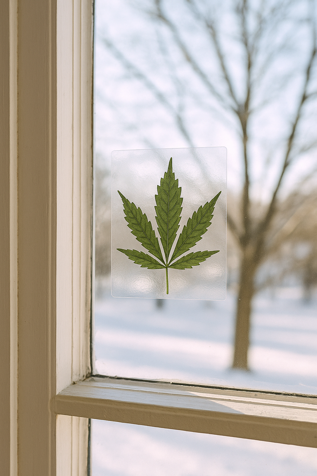 Pressed-Hemp-Leaf-Window-Decals Ranchera Familia