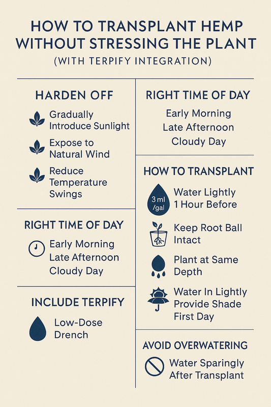 How to Transplant Hemp Without Stressing the Plant (With Terpify Integration)