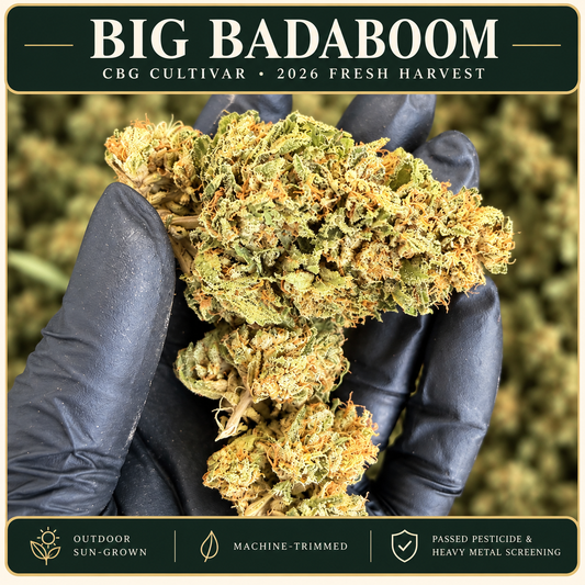 Big Badaboom — CBG Cultivar | 2026 Fresh Harvest Hemp Coalition Worldwide