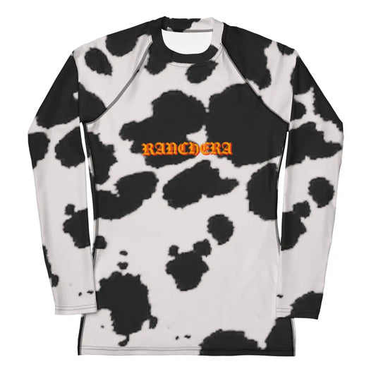 Bow Chicka Cow Wow Ranchera Womens Rash Guard Ranchera Familia