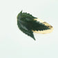 Preserved Real Hemp Leaf Resin Large Thick Gold Hair Clip(NEW) Ranchera Familia