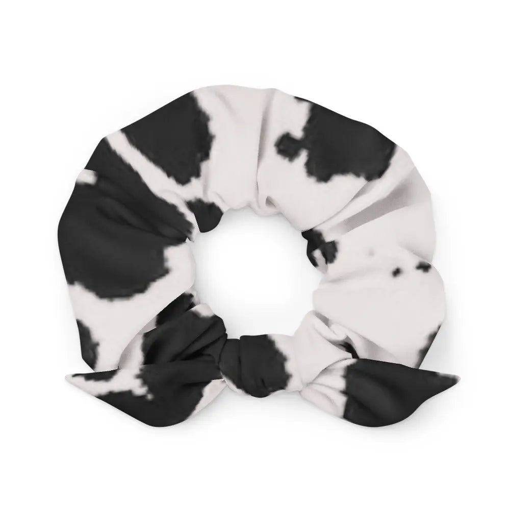 Ranchera Bow Chicka Cow Wow Black + White Scrunchie Ranchera Familia