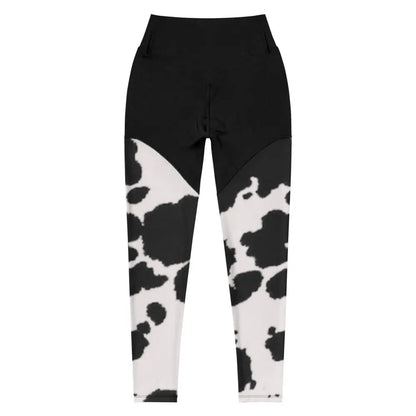 Ranchera Bow Chicka Cow Wow Women's Active Wear Sports Leggings Ranchera Familia