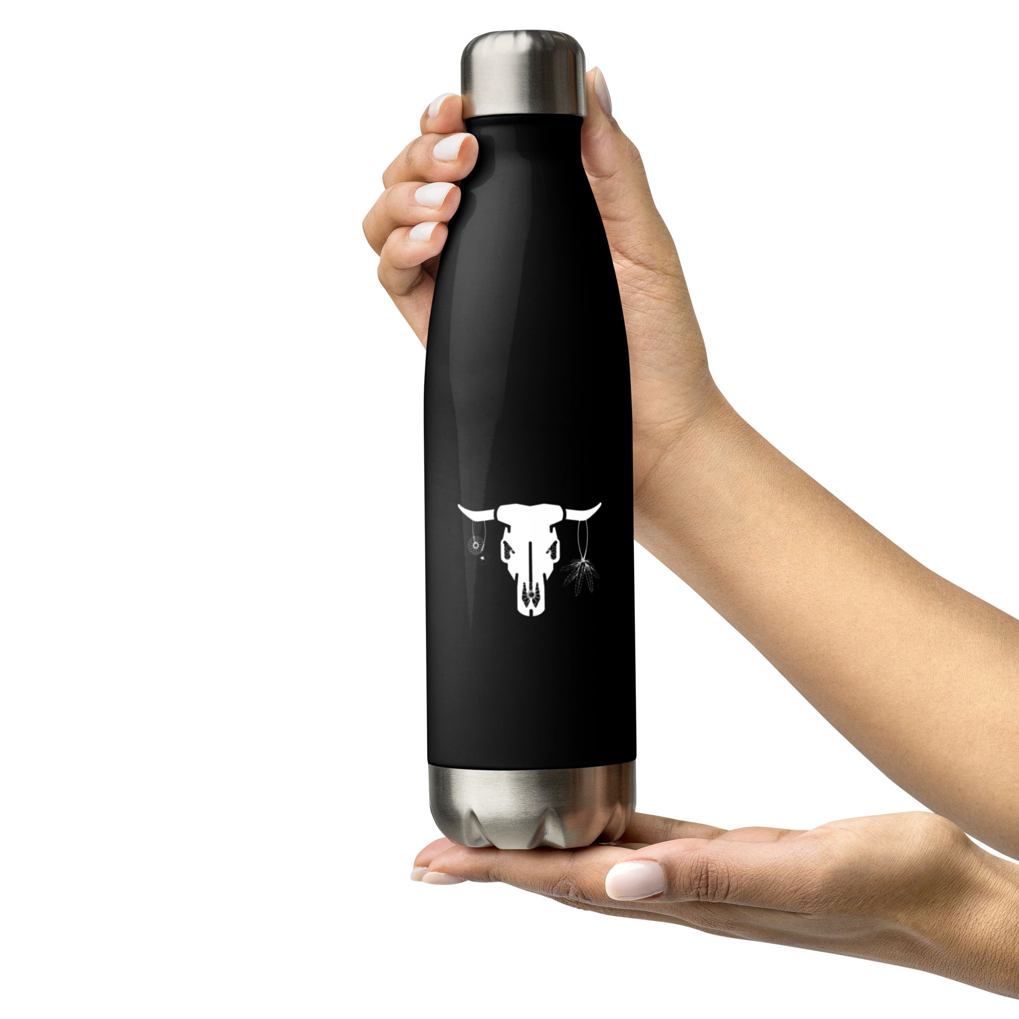 Ranchera Familia Cow Skull Logo Stainless steel water bottle